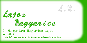 lajos magyarics business card